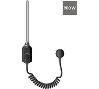 LuxeBath Thermoplongeur 900W, noir, pour radiateur de salle de bain, cartouche chauffante avec thermostat pour radiateur, régulateur de température électronique, élément chauffant avec fiche