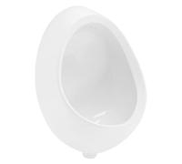 LuxeBath Urinoir Blanc, Entrée d'eau par Le l'Arrière, en Céramique, de Haute Qualité, 35x46x30 cm, Ovale, Bord de Rinçage Fermé, Écoulement Vertical, Pissoir Mural Moderne WC à Aspiration