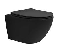 LuxeBath WC Suspendu Long Noir