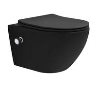 LuxeBath WC Suspendu Noir Bidet