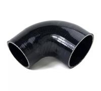 LUXERAD Coude de réduction à 90 degrés en silicone noir, 76 mm à 102 mm (3 pouces à 4 pouces) Raccord de tuyau renforcé à 4 couches Turbocharger Longueur : 102 mm
