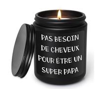 LUXHOMY Cadeau Papa Noel Anniversaire, Idee Cadeau Fete des Peres Homme Original, Cadeaux Fête des Pères Noël pour Papa, Pere Bougie, Original Cadeaux pour Pere, Bougie au Santal (200g)