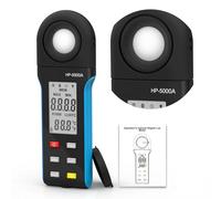 Luxmètre Compteur d'éclairement numérique, compteur de lumière HoldPeak 1-400000Lux avec grand écran LCD mesureur de température ambiante portable