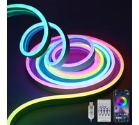 LUXONIC USB Flexible Neon Ruban LED 3M, RGBIC Étanche Bande LED | avec APP/Télécommande, Synchronisation Musicale, 5V Néon Bandeau Lumineuse Led pour maison, Cuisine, Chambre, Extérieur, Fête