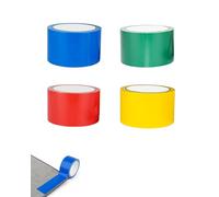 Luxorium Lot de 4 Ruban Adhésif Tissu Rouleaux 5cm x 10m Multicolore, Extra Fort, Imperméable pour Réparation, Bricolage, Marquage & Étanchéité Durable