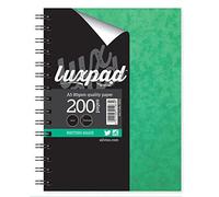 Luxpad SPA5 Cahier A5 à double spirale 200 pages lignées et couverture en carton pressé durable