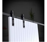 LUXS Kit de Rail Roulettes pour Porte Coulissante 1.83M système stable en inox de haute qualité
