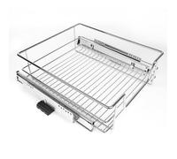 LUXS LOT DE 2 Paniers Coulissants pour Placard Tiroir Téléscopique de Cuisine 45cm avec le rail