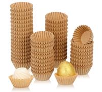 Luxshiny 1000 Pcs Mini Caissettes Papier Kraft, Moule Muffin Papier pour Cuisson de Gâteaux et Cupcake, Caissette Anti-Adhésive pour Chocolat, Confiserie et Usage Professionnel, Brun