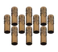 Luxshiny 10pcs Manchons de Base de Candélabre en Métal Vintage Or pour Accessoires D'éclairage, Couvercle de Douille de Bougie Élégant pour Installation de Lustre Classique