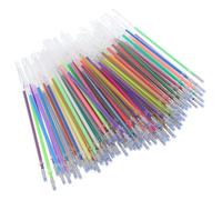 Luxshiny 120 Recharges de Stylo Gel 0,8mm Multicolores Métalliques et Pailletées, Écriture Fluide et Plastique Solide, pour Dessin et Scrapbooking