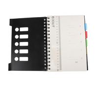 Luxshiny 150 Feuilles Carnet à Spirale Noir Intercalaires en Pp pour Organiser les Notes, Construction Solide, pour Fournitures Scolaires et Prise de Notes Quotidienne