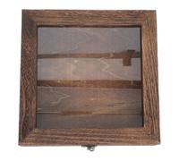 Luxshiny 1pièce Boîte de Rangement Vintage Bois pour Insectes avec Couvercle Verre Boîte Multi-usages Compacte avec Fermeture Métallique Sécurisée et Stockage pour Collections