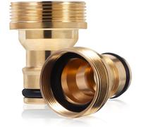 Luxshiny 2 Pièces Adaptateur pour Robinet en Cuivre Or Raccord Rapide pour Tuyau D'arrosage, Connexion Simple et Confortable pour Dispositif D'arrosage de Jardin