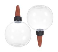 Luxshiny 2 Pièces Dispositif D'arrosage Automatique Globe d'eau en Céramique et PVC 500ml, Arrosage Pratique et Économe pour Plantes Succulentes et Jardin pour Extérieur