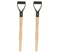 Luxshiny 2 Pièces Manche de Pelle de Jardinage en Bois avec Poignée, Remplacement Facile pour Outils de Jardin, Surface Antidérapante Réduisant la Fatigue Lors du Travail en Extérieur