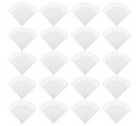 Luxshiny 20 Cônes en Papier Blanc 20 Pièces, Forme Cône Facile à Tenir pour Confettis de Mariage Dentelle pour Fêtes Intérieures et Décorations de Table