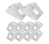 Luxshiny 20 Pièces Équerre d'angle en Aluminium Robuste pour Extrusion 20mm, Connexion Rigide à 90 Degrés, pour Projets Robotiques et Découpe CNC