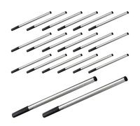 Luxshiny 20 Pièces Recharge de Stylo à Bille 0,7mm Encre Noire Compatible Large, Corps Métal et Plastique, Remplacement Facile pour Bureau et Prise de Notes