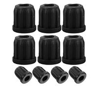 Luxshiny 20Pièces Manchons De Roulette Pour Pied De Chaise Inserts Caster Sockets Plastique Noir 20Pcs Fixation Pour Meubles Bois Et Roulettes À Ressort Pour Chaise De Bureau