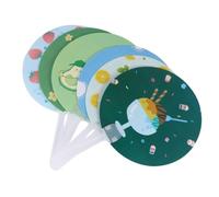 Luxshiny 24 Pièces Éventail à Main Rond Mini, Motif Cartoon, Plastique | Format Portable pour Sorties et Voyage, sans Électricité, Style Adorable, Accessoire Léger pour Femme Style Aléatoire