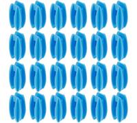 Luxshiny 24 Pièces Isolateur de Poteau de Tube en Plastique pour Clôture Électrique, Protection et Facile à Manipuler, Adapté aux Systèmes de Sécurité Agricole