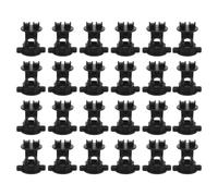 Luxshiny 24 Pièces Isolateurs de Clôture Électrique à Vis en Plastique Noir Résistants aux UV pour Fils et Poteaux Ronds, Installation Facile pour Systèmes de Clôture Électrique