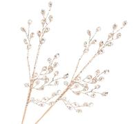 Luxshiny 2pièces Branches Décoratives Acrylique pour Noël Lot de Picks Faux Baies pour Décoration De Couronnes Et Arrangements Floraux Accessoires De Fête Élégants Et Pratiques