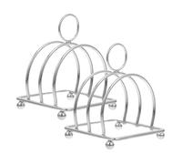 Luxshiny 2pièces Support à Toast Acier Inoxydable Porte-Pain pour Comptoir Présentoir à Sandwichs Rangement pour Ustensiles De Cuisine