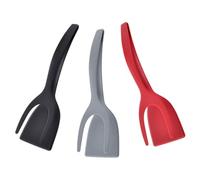 Luxshiny 3 Pièces Spatule en Silicone Multifonction pour Omelette et Barbecue, Facile à Nettoyer, Pince Cuisine Pratique pour Retourner Crêpes et Œufs