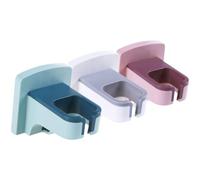 Luxshiny 3pièces Support Mural pour Sèche-cheveux Rangement sans Perçage avec Crochet pour Câble Support Pratique pour Salle de Bain Chambre et Salon de Coiffure Blanc Bleu et Rose