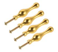 Luxshiny 4 Pièces Connecteurs Décoratifs Multifonctionnels en Métal Doré pour Meubles en Verre, Embouts de Poteau Trou 7/32 Adaptés aux Chariots de Bar et Étagères