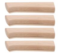 Luxshiny 4pcs Manches en Bois de Hêtre pour Couteaux de Cuisine et Sashimi avec Poignées Lisses, Accessoires pour Réparation et Bricolage en Cuisine