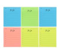 Luxshiny 6 Pièces Blocs-notes Adhésifs de Bureau Portables, Papier | Usage École et Bureau, Rangement Pratique, Format Compact, Facile à Transporter, pour Bibliothèque et Couleur Aléatoire