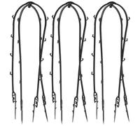 Luxshiny 6 Pièces Support pour Plantes Grimpantes D'intérieur en Plastique Noir Treillis Créatif, Insertion Facile Le Sol pour Vignes Fleuries et Tiges Fragiles