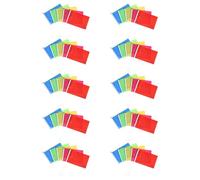 Luxshiny 75pièces Lot de Mini Drapeaux sur Bâtons Colorés Drapeaux Vierges Rouge Jaune Bleu Vert Rose Tenus Main pour Fêtes Déchilés Évenements Scolaires et Décorations Festives