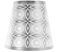 Luxshiny Abat-jour Cylindrique en Tissu Argenté pour Lampe de Bureau et Lampadaire, Robuste et Résistant à L'usure, pour Hôtel ou Salle à Manger Élégante