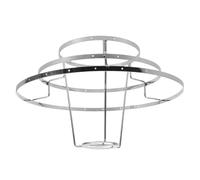 Luxshiny Abat-jour en Fer Argenté Cage Filaire Stable et Finition Lisse, Style Vintage Industriel Élégant pour Lampe E27, pour Salons et Création DIY