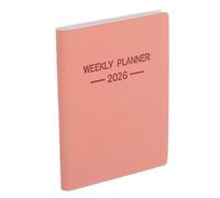 Luxshiny Agenda de Poche 2026 A7 Reliure Cousue, Papier Épais Rose, Petit Carnet Polyvalent pour Usage Personnel et Scolaire, Planificateur Mensuel Pratique
