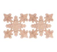 Luxshiny Appliques de Meubles Décoratives d'angle en Bois 2 Pièces Khaki | Décor Sculpté à Main, Détails Fins et Toucher , Installation Facile pour Salon et Chambre