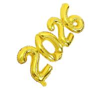 Luxshiny Ballon en Aluminium Doré 2026 Chiffres Gonflables de 95cm, Décoration Festive Simple et Ballon Original pour Séance Photo et Fête des Garçon et Filles