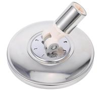 Luxshiny Base de Rechange pour Tête de Balai Rotative, Disque Rond en Acier Inoxydable, Installation Rapide, Compatibilité, Argenté, pour Balai Serpillère, Usage Domestique