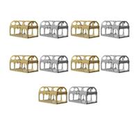 Luxshiny Boîte à Dragées Transparentes en Plastique Argenté, Design Unique Européen, Lot de 10 Pièces pour Mariage ou Anniversaire, Garde les Aliments Propres