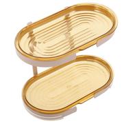 Luxshiny Boîte à Savonnette Murale, Porte-savonnette de Salle de Bain, Fer et Plastique, sans Perçage, Double Couche, pour Savons et Savons Décoratifs, Cuisine