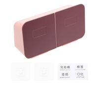 Luxshiny Boîte de Cotons à Maquillage Murale Hips Couvercle, Salle de Bain | Rangement Rose Léger, Étanche et Fixé au Mur, pour Cotons-tiges et Lingettes, Hôtels
