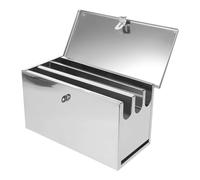 Luxshiny Boîte de Rangement pour Événements de Traiteur Garçon et Filles en Acier Inoxydable Argenté 3 Compartiments, Serrure Antieffraction et Sécurité pour Couteaux Cuisine