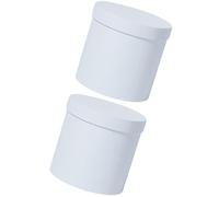 Luxshiny Boîtes à Fleurs Lot de 2 Rondes en Carton Blanc pour Emballage Présent et Rangement, Capacité Adaptée, Design Élégant pour Mariage et Fêtes