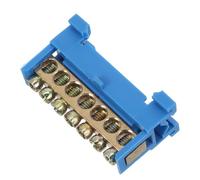 Luxshiny Bornier à Vis en Cuivre à 7 Positions pour Applications Industrielles Électriques Installation Rapide et Fiabilité Système, Bloc de Mise la Terre pour Tableau de Distribution
