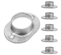 Luxshiny Bride de poteau ronde pour tube rond 48 mm, support de rambarde de terrasse, acier zingué, lot de 6, fixation fiable pour clôture extérieure