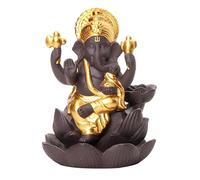 Luxshiny Brûleur de Parfum Éléphant pour Créer Une Atmosphère Mystérieuse en Argile Violette Or Design à Reflux Décoration Élégante pour Sauna ou Bureau